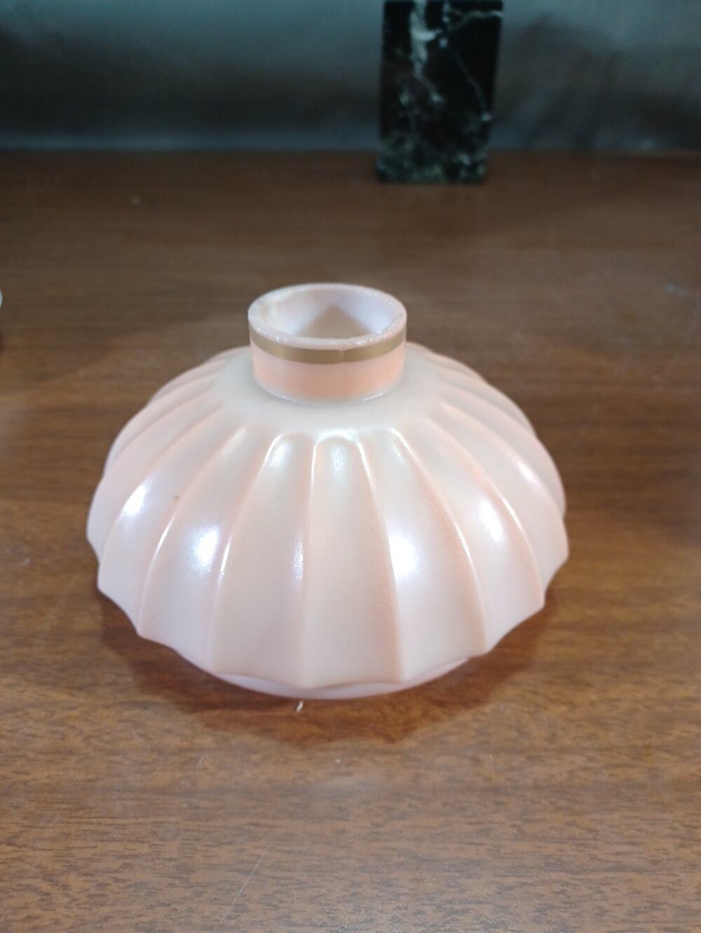 vintage pink glass fitter shade oil lamp Kerosene Lamp 5 Inch
